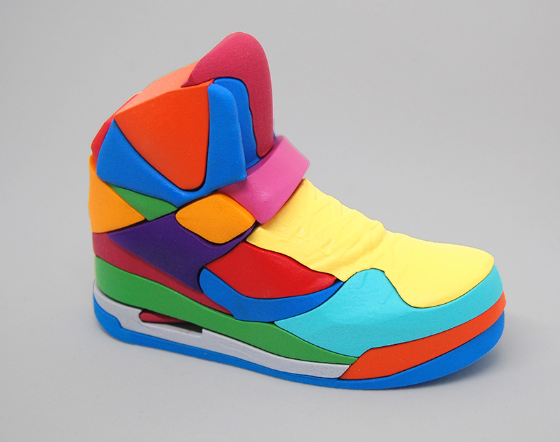 Nike Air Jordan в виде многоцветной 3D головоломки