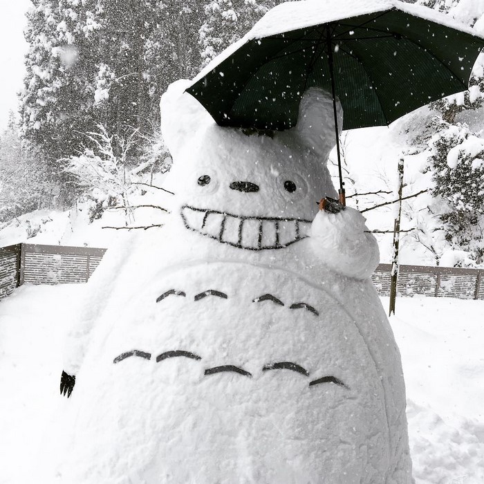 Креативные японские снеговики