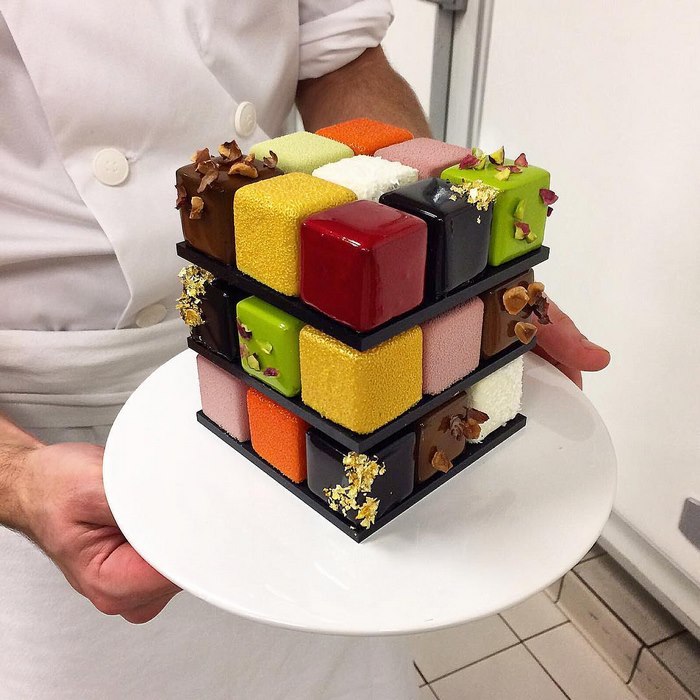 Потрясающие тортики в виде кубика Рубика