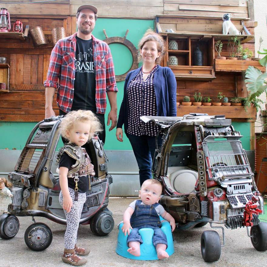 Этот папа превратил машинки своих детей в фантастический транспорт из фильма «Безумный Макс»