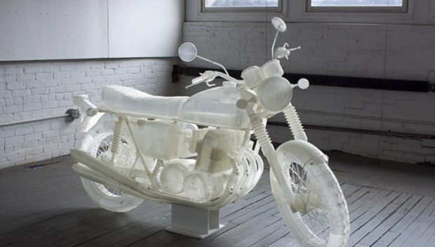 Мотоцикл Honda CB500 в натуральную величину напечатанный на 3D-принтере