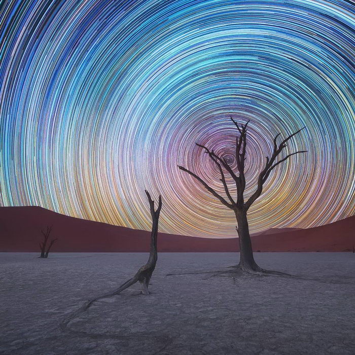 Красочные виды звёздного неба пустыни Намиб